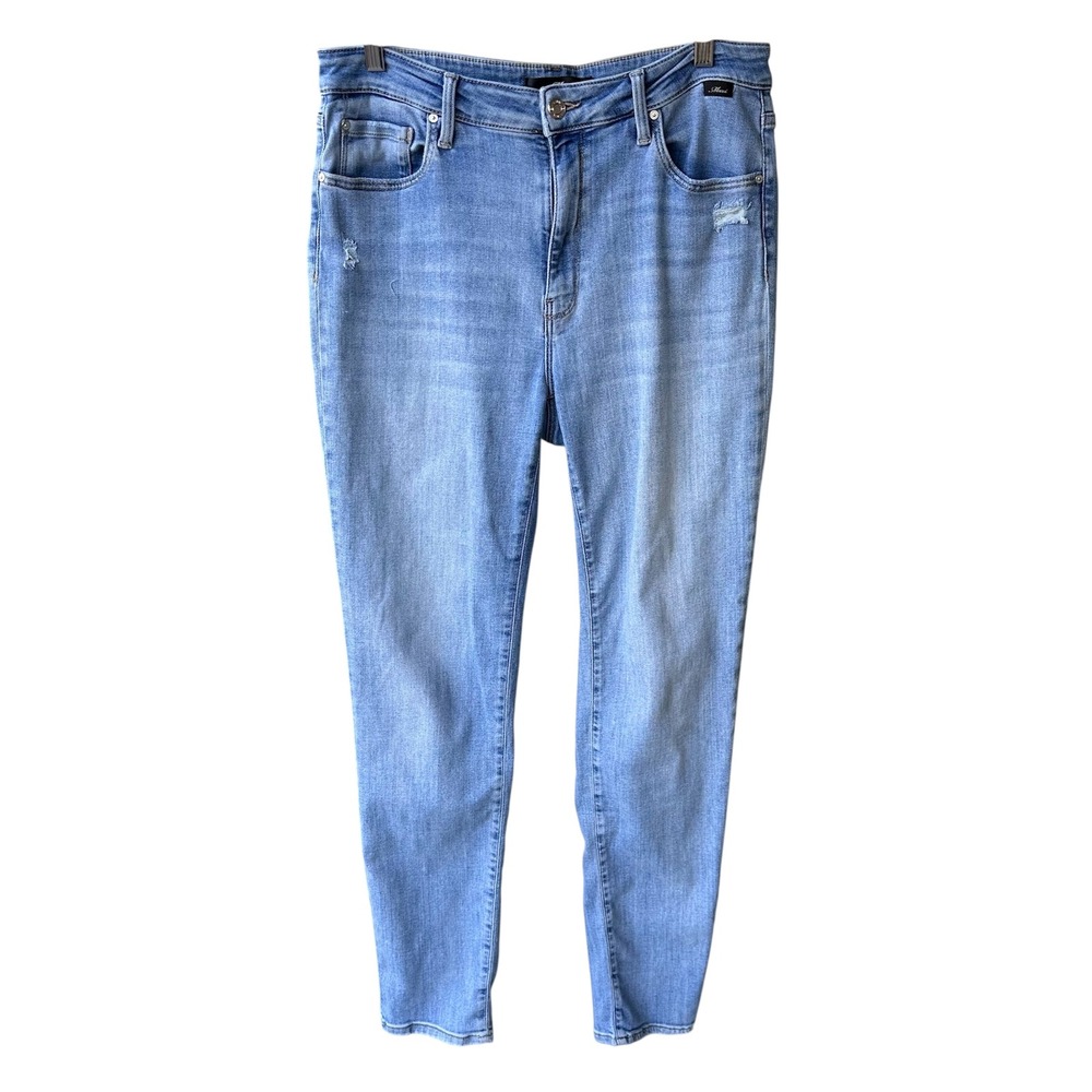 Mavi Jeans Pants Kathleen High Rise Slim Boyfriend Light Wash Distressed Size 31